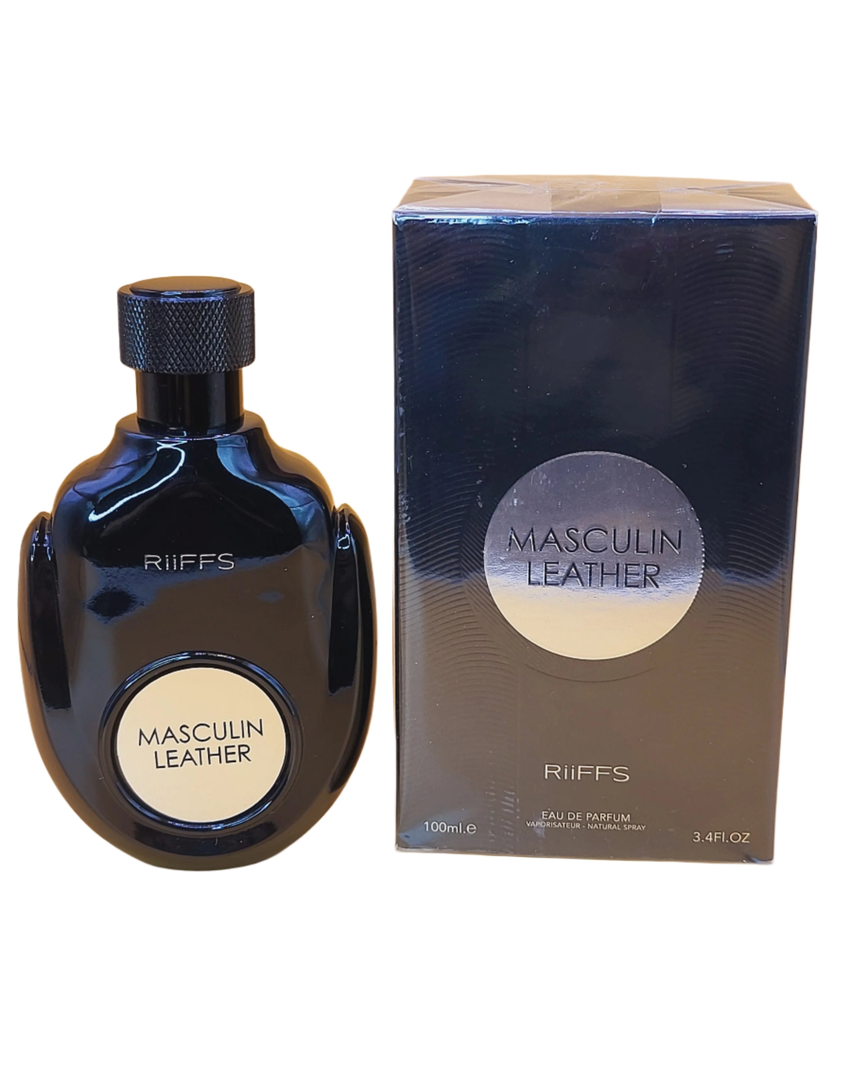 Masculin Leather Eau DeParfum By Riiffs For Men 3.4 Oz