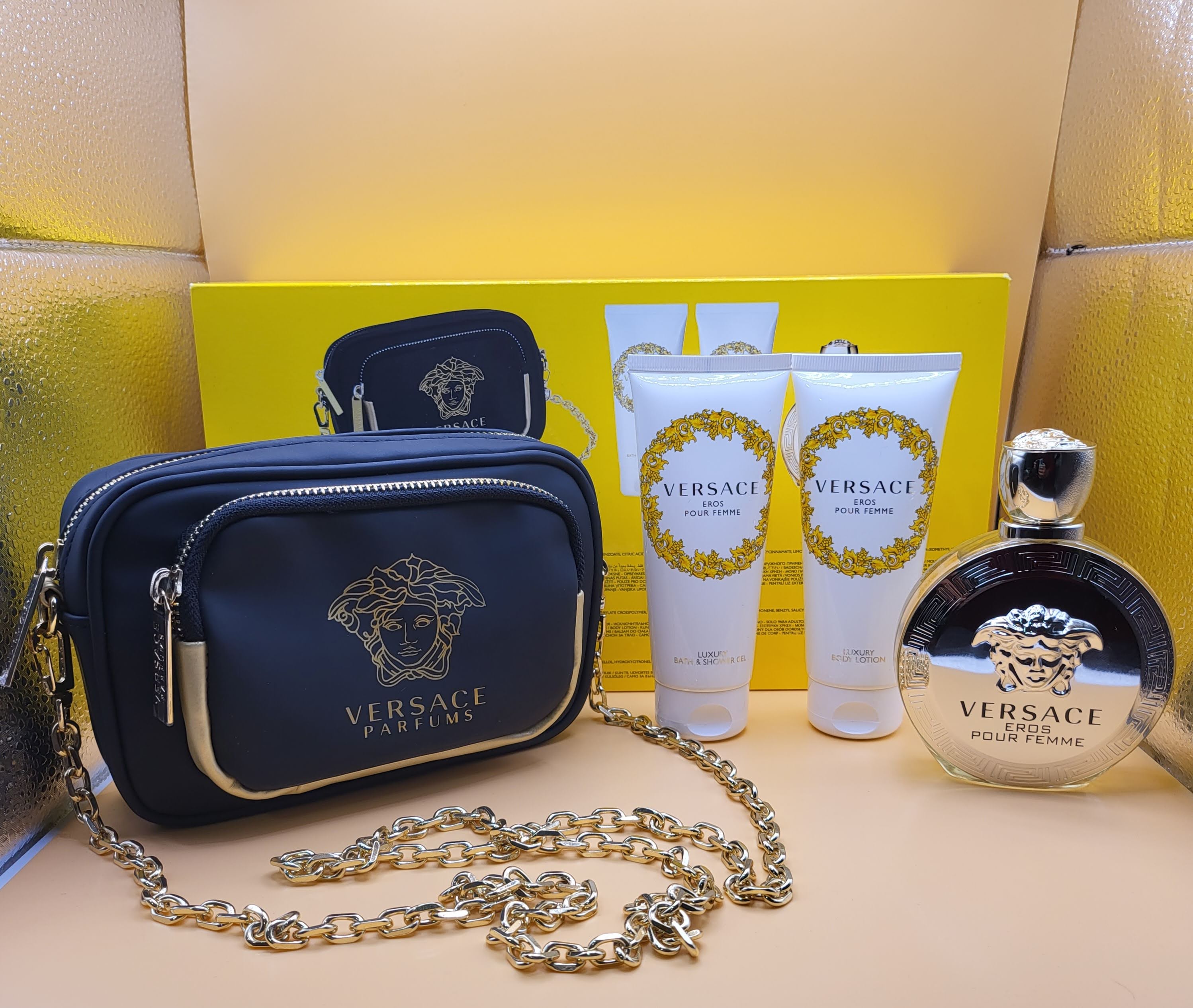 Versace Eros Pour Femme Eau de Perfume Spray 100ml Set 4 Pieces