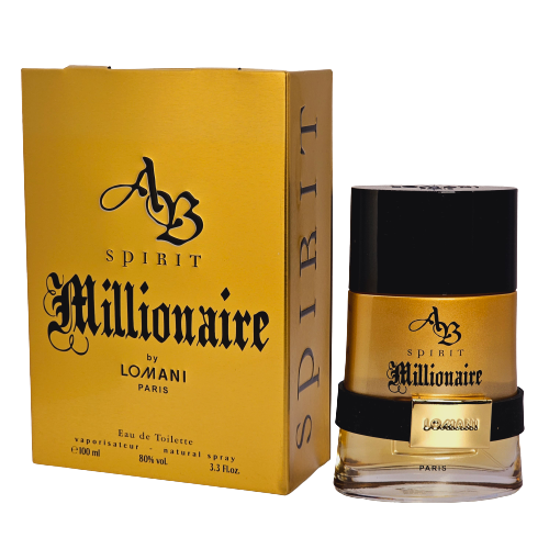 AB Spirit Millionaire by Lomani for Men 3.3oz/100ml Eau De Toilette