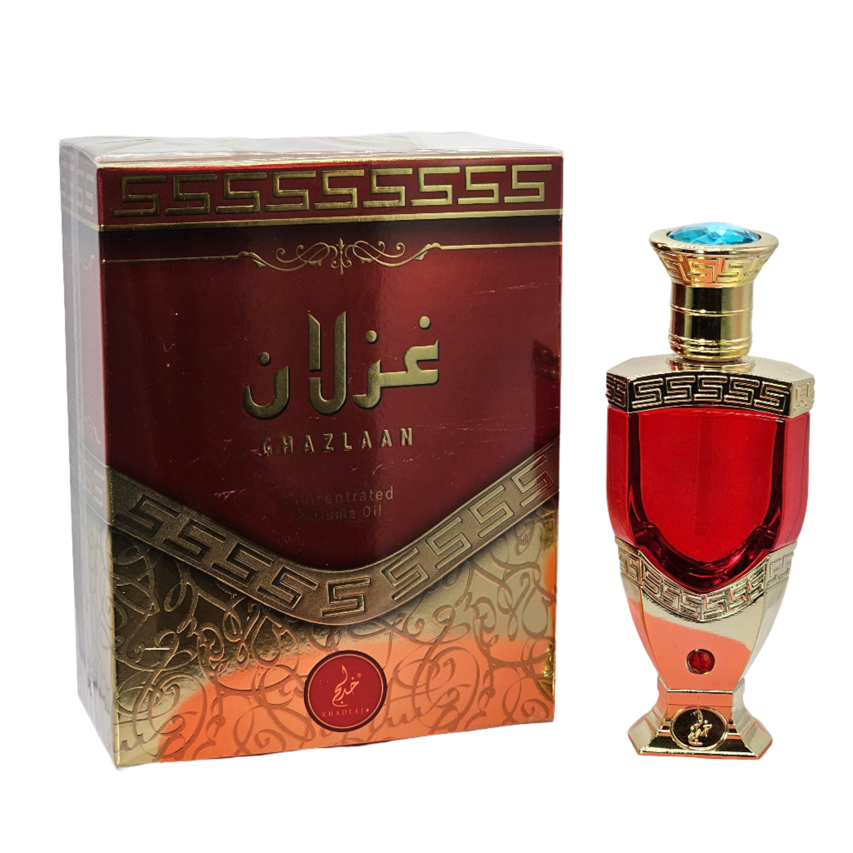 Ghazlaan Premium Arabian Perfume Oil Rosy & Ambery Fragrance Designer Handmade Bottle 20ml
