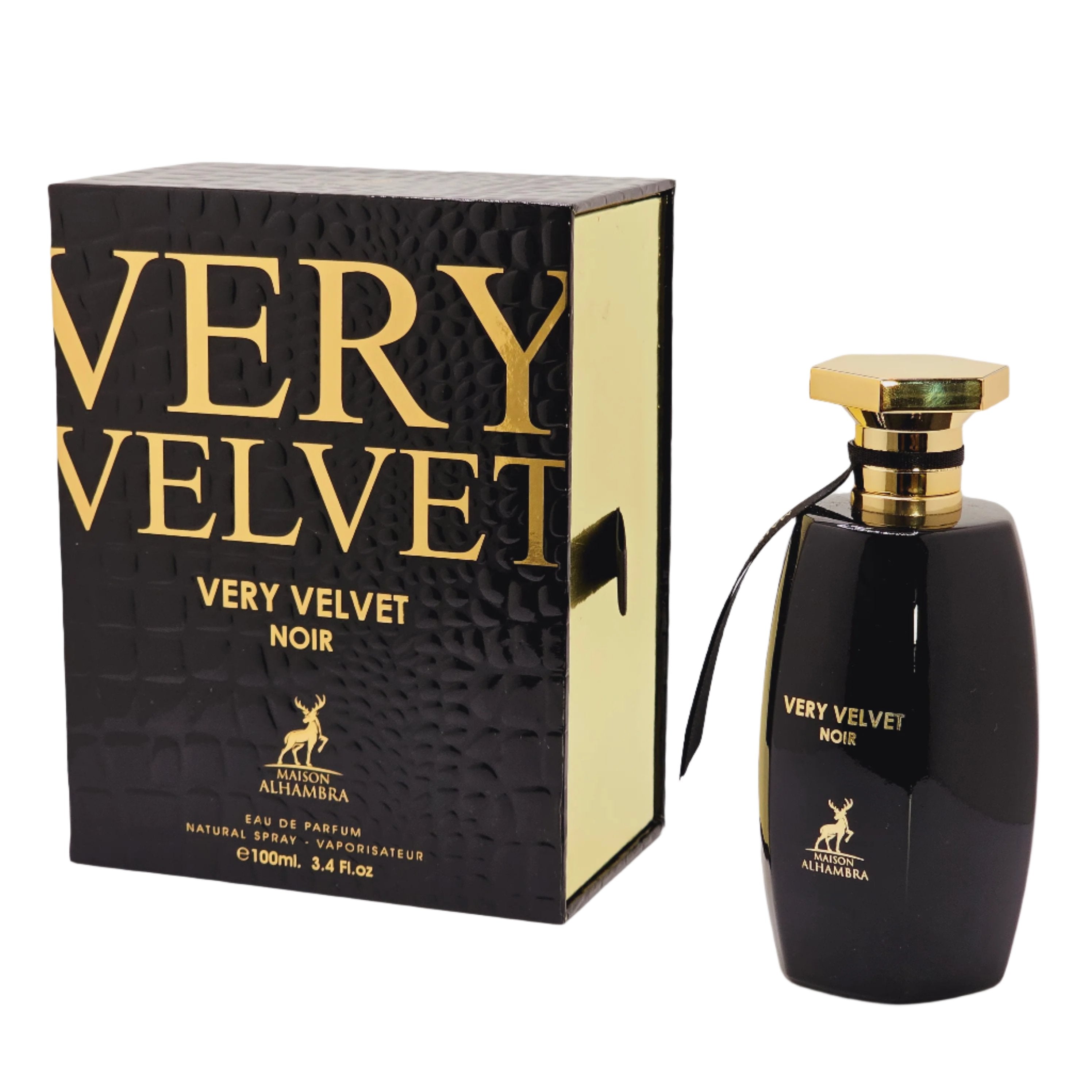 Very Velvet Noir By Maison Alhambra Eau De Parfum For Women Spray 3.4oz/100ml