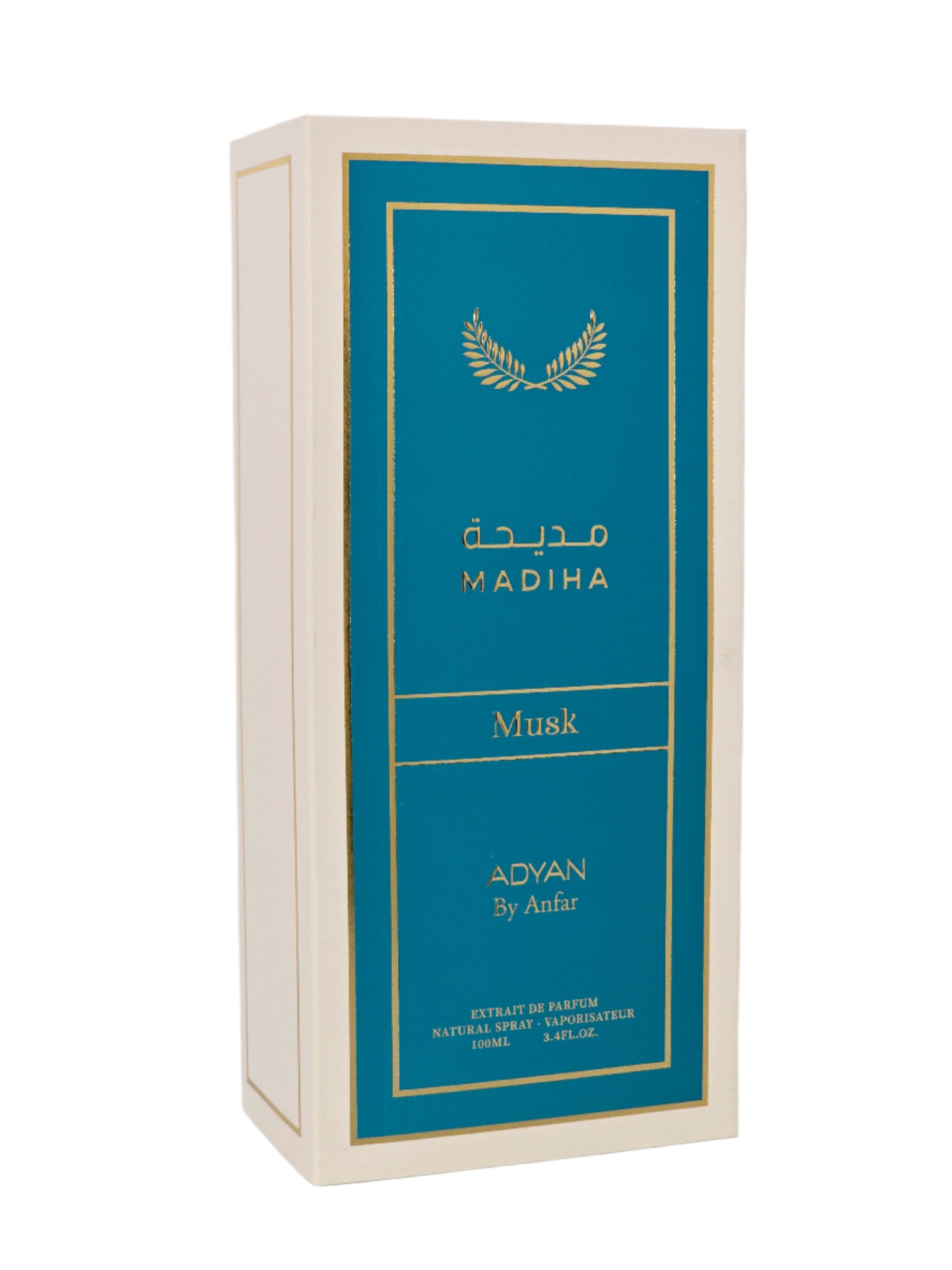 Madiha Musk By Adyan (Anfar) edp 3.4 Fl Oz for Women Fresh Clean Summer Ideal - Image 5