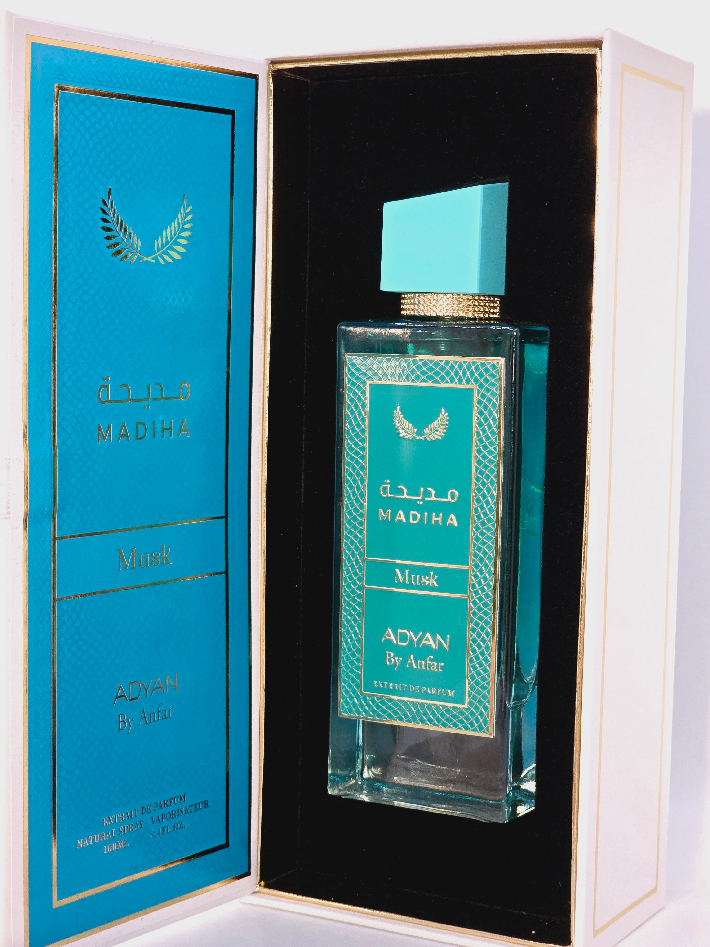 Madiha Musk By Adyan (Anfar) edp 3.4 Fl Oz for Women Fresh Clean Summer Ideal - Image 3