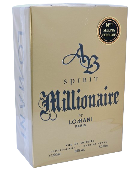 AB Spirit Millionaire by Lomani Eau De Toilette For Men 6.6oz/200ml Citrus Woody Fresh Spicy - Image 3