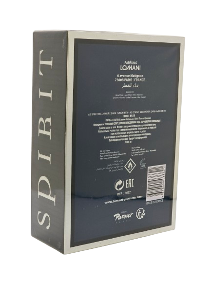 Ab Spirit Millionaire Dark Fusion For Men By Lomani Eau De Parfum 3.3 oz/100ml - Image 12