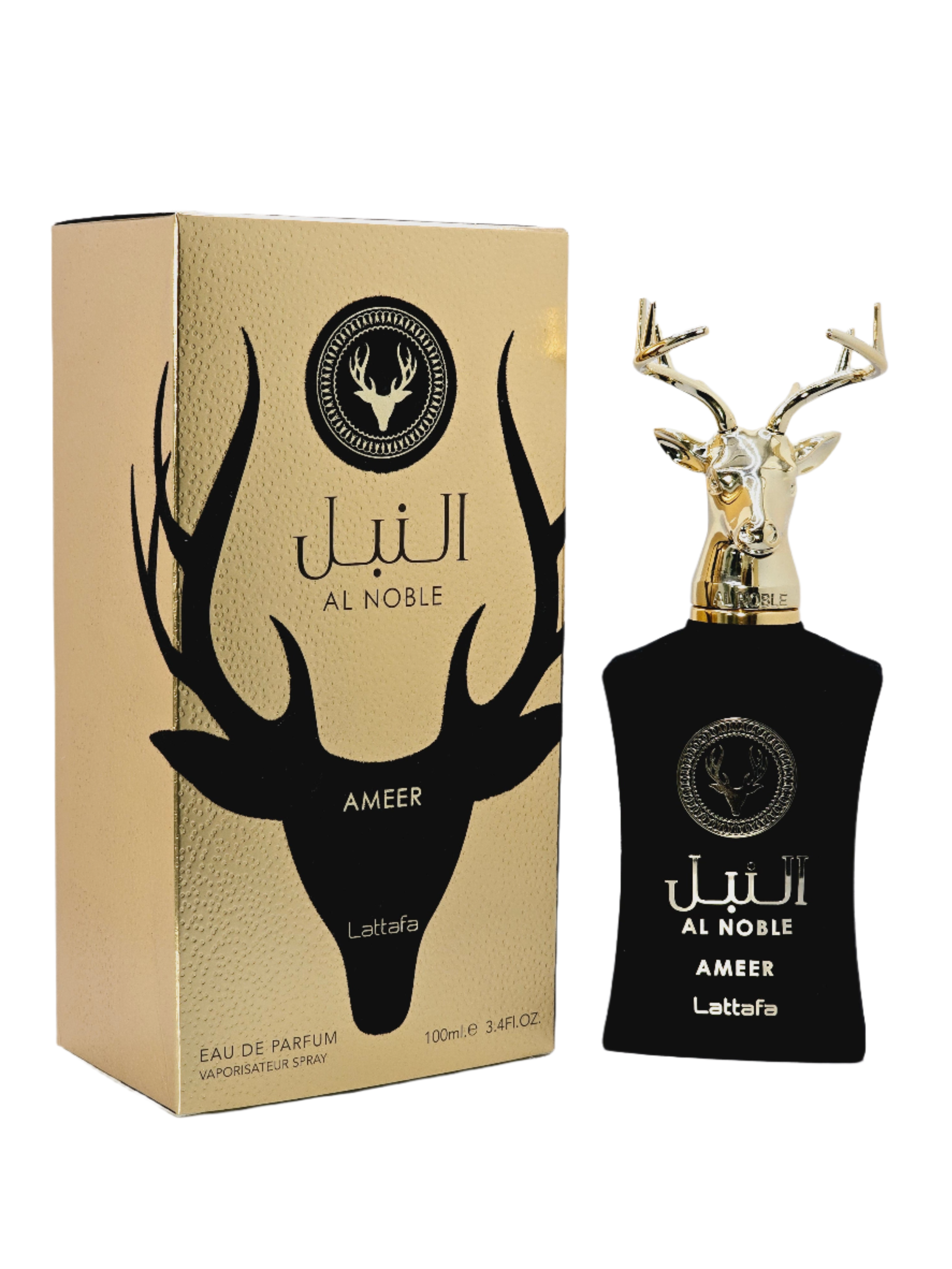 Al Noble Ameer Eau De Parfum Unisex By Lattafa 3.4 oz/100ml Apples Rosemary Cloves Oud