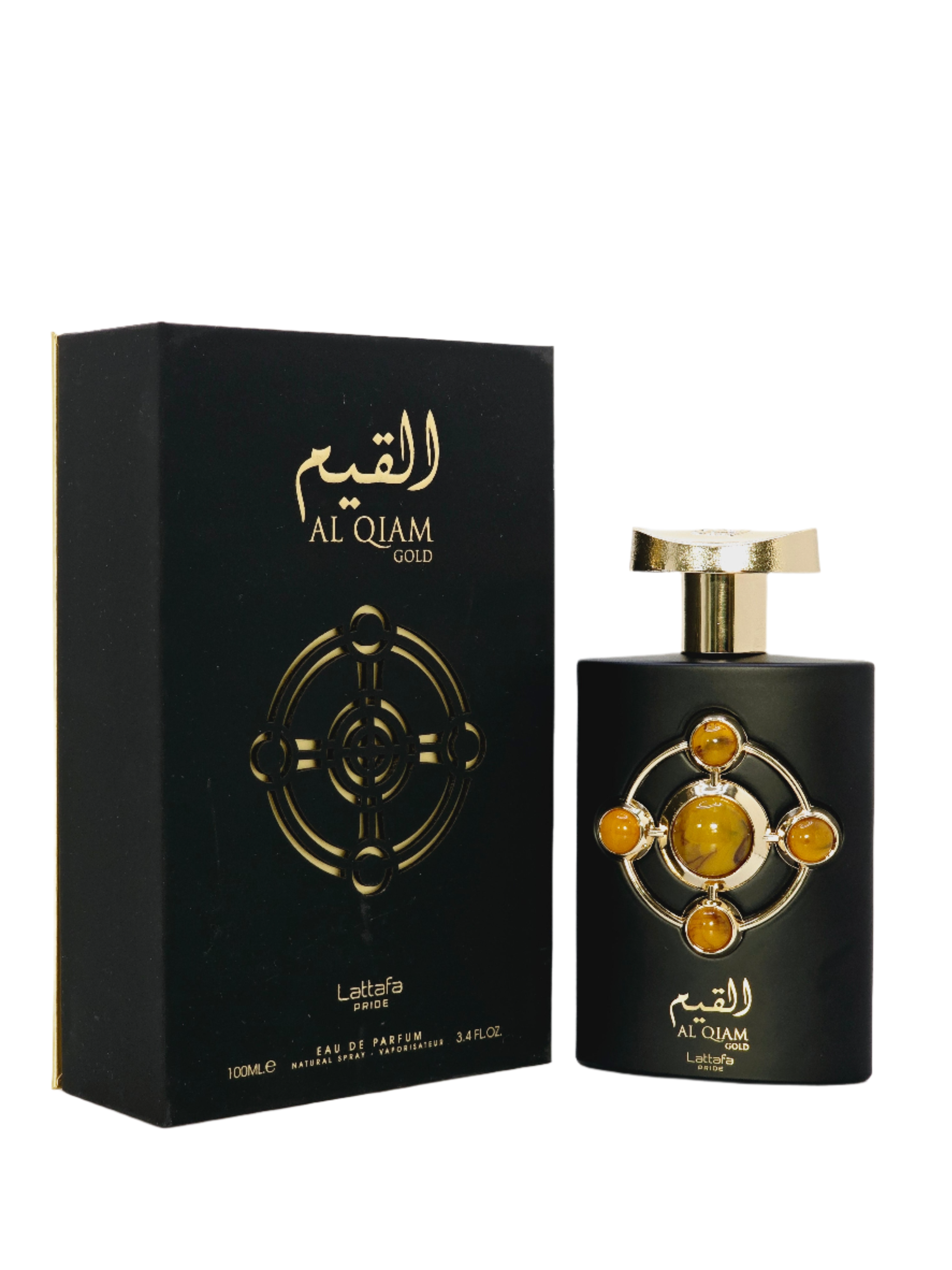 Al Qiam Gold Eau De Parfum Unisex By Lattafa Pride Spray 3.4 oz/100ml Saffron Leather Vetiver