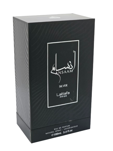 Ansaam Silver Eau De Parfum Unisex By Lattafa 3.4 oz Cardamom Bergamot Davana Lavender Amber - Image 9