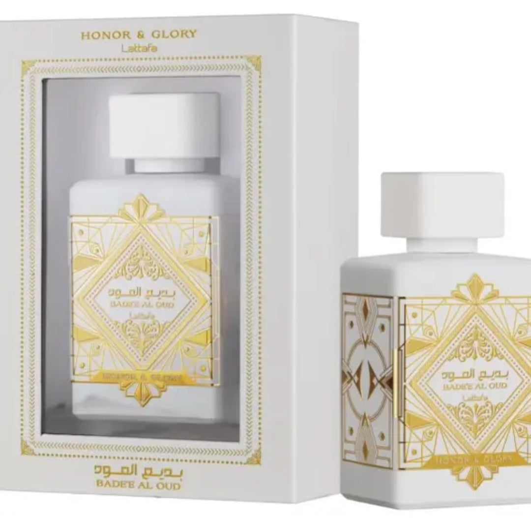 Bade’e Al Oud Honor & Glory By Lattafa Unisex 3.4oz/100ml Sweet Fruity Vanilla Woody Cinnamon Tropical Amber