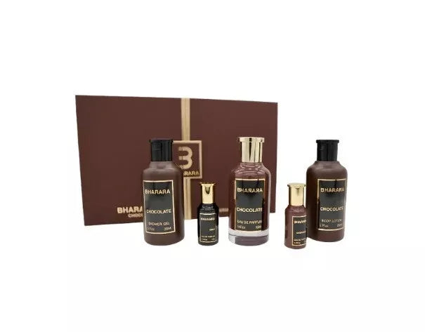 Bharara Chocolate Eau De Parfum Unisex Luxury Gift Set 5 PC 3.4Oz