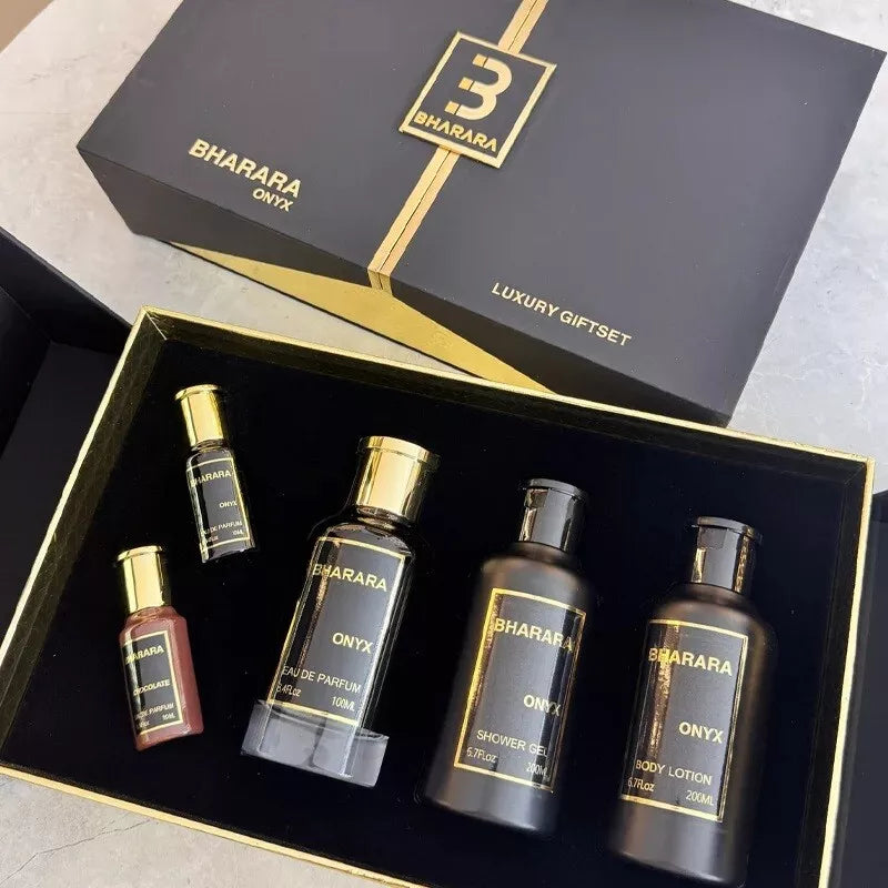 Bharara Onyx by Bharara Beauty for Men Eau De Parfum 3.4 oz 5 Pc Gift Set