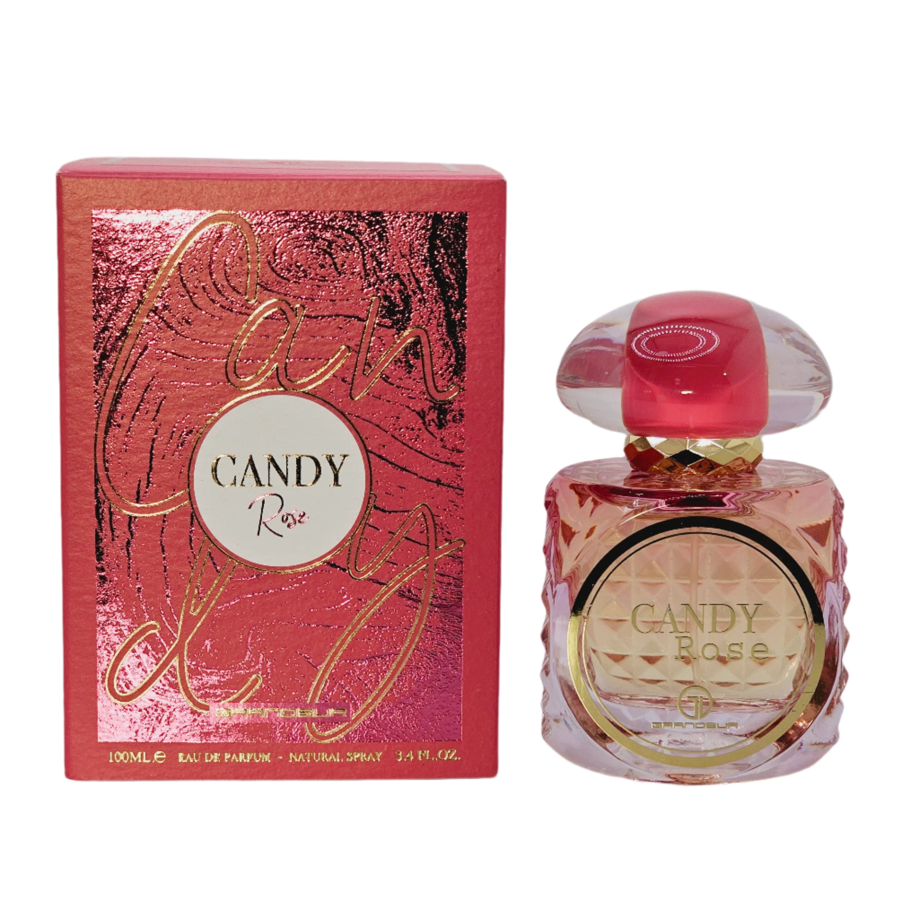 Candy Rose by Grandeur Eau de Parfum for Women 3.4oz/100ml Floral ambar notes