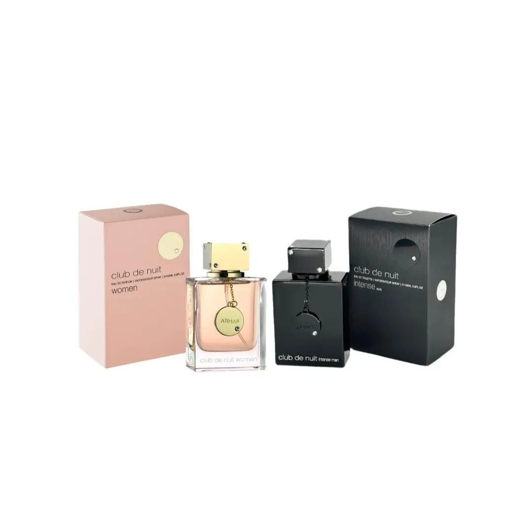 Combo Club De Nuit Intense Men La Bestia Negra & Club De Nuit Women 3.6oz/105ml By Armaf