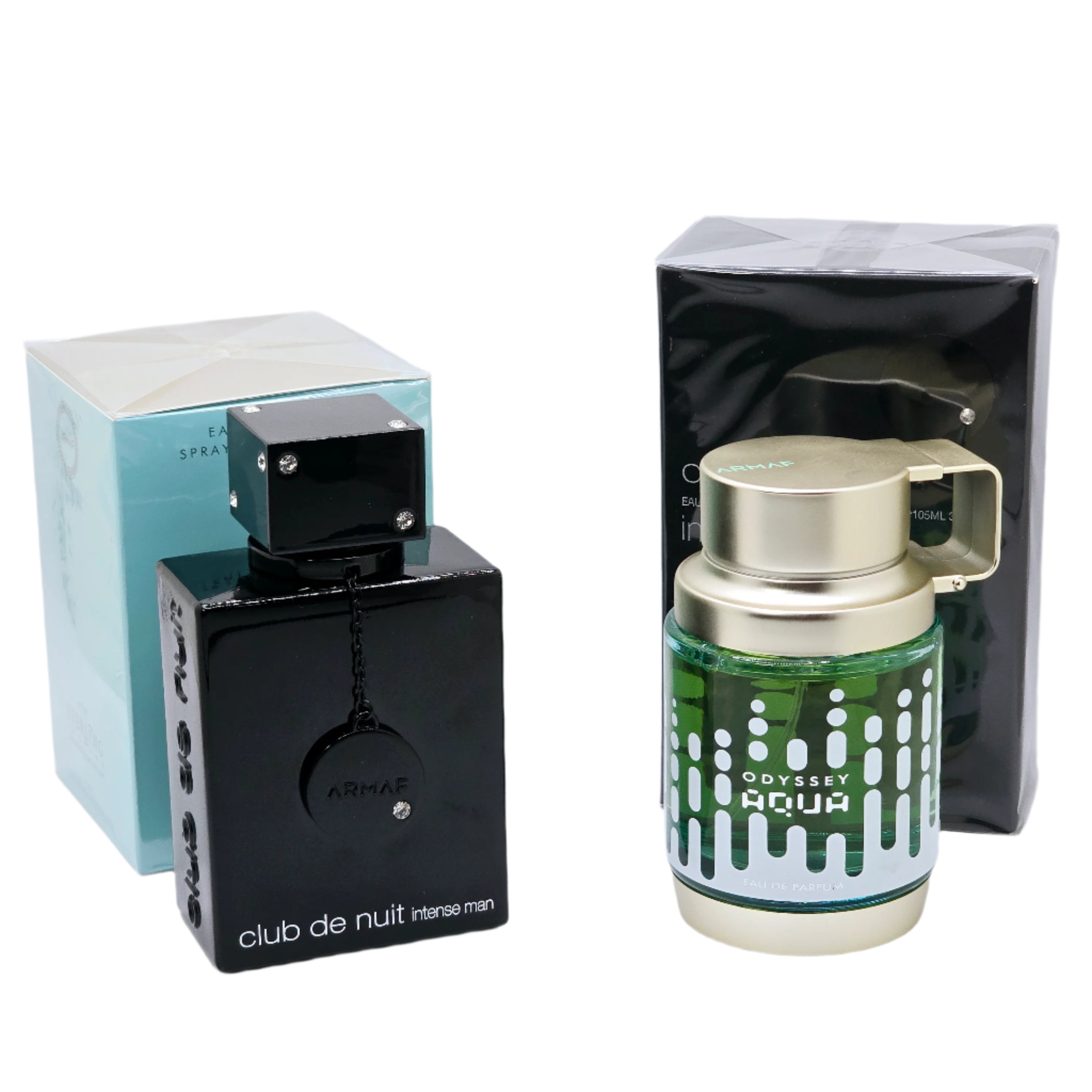 Combo Set Club De Nuit Intense Men (LA BESTIA NEGRA)3.6oz/105ml Odyssey  Aqua Edition Eau De Parfum Armaf 3.4oz/100ml