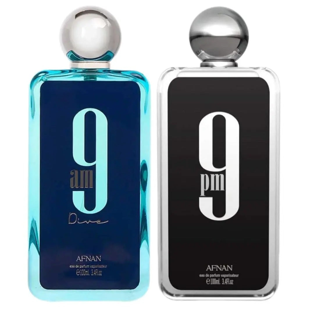 Mega Combo Afnan 9AM Dive 9AM Pour Femme 9PM Pour Femme 9AM 9PM Men Eau De Parfum 3.4oz/100ml - Image 25