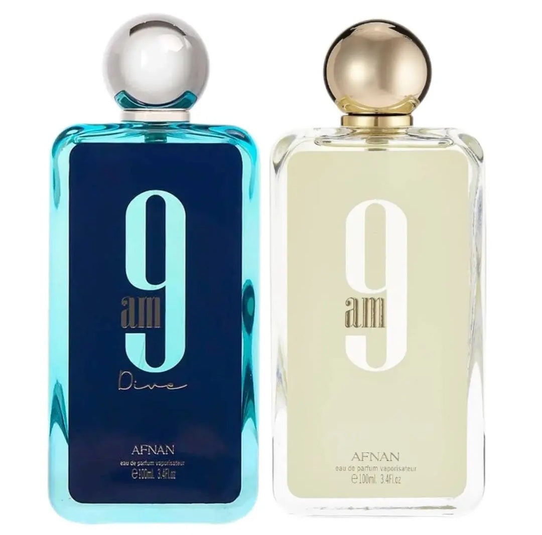 Mega Combo Afnan 9AM Dive 9AM Pour Femme 9PM Pour Femme 9AM 9PM Men Eau De Parfum 3.4oz/100ml - Image 24