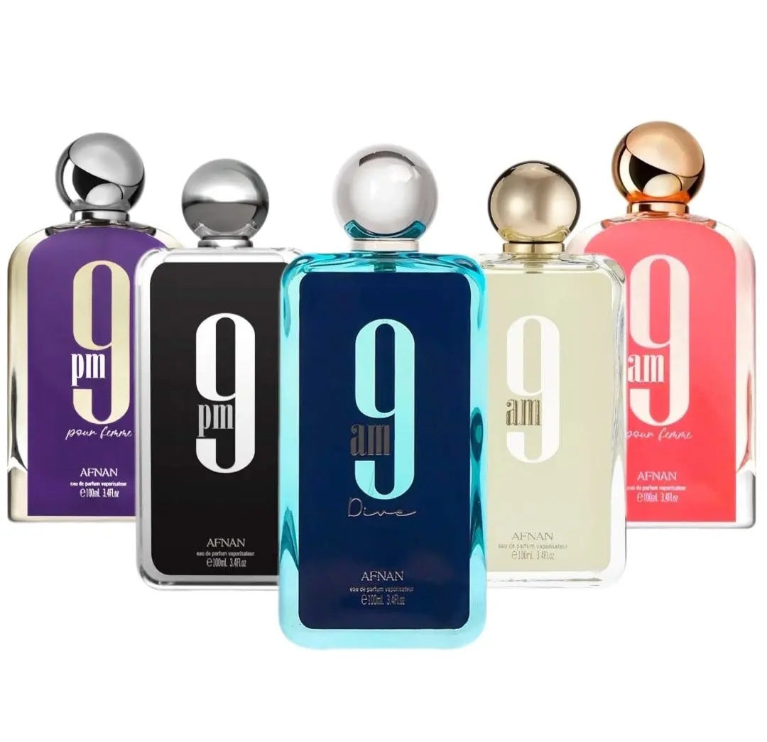 Mega Combo Afnan 9AM Dive 9AM Pour Femme 9PM Pour Femme 9AM 9PM Men Eau De Parfum 3.4oz/100ml - Image 22