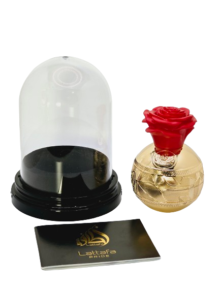 Lahdath Eau De Parfum For Unisex By Lattafa 3.4oz/100ml Rose Vanilla Caramel Powdery Musky Sweet Citrus Woody Floral - Image 3