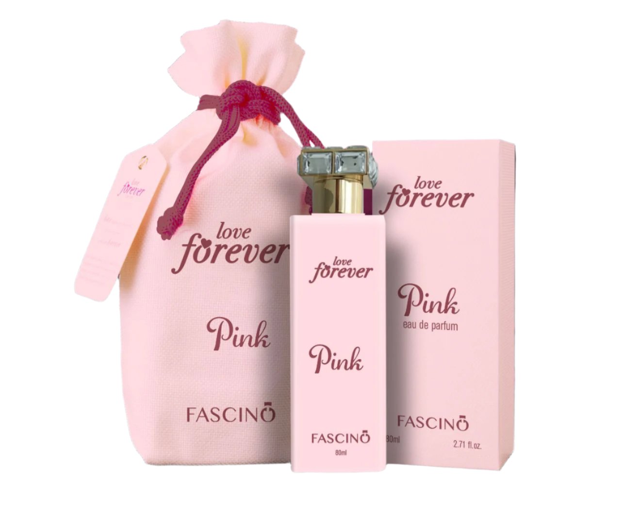 Love Forever Pink By Fascino For Women 2.71oz/80ml Bergamot Pear Vanilla Caramel