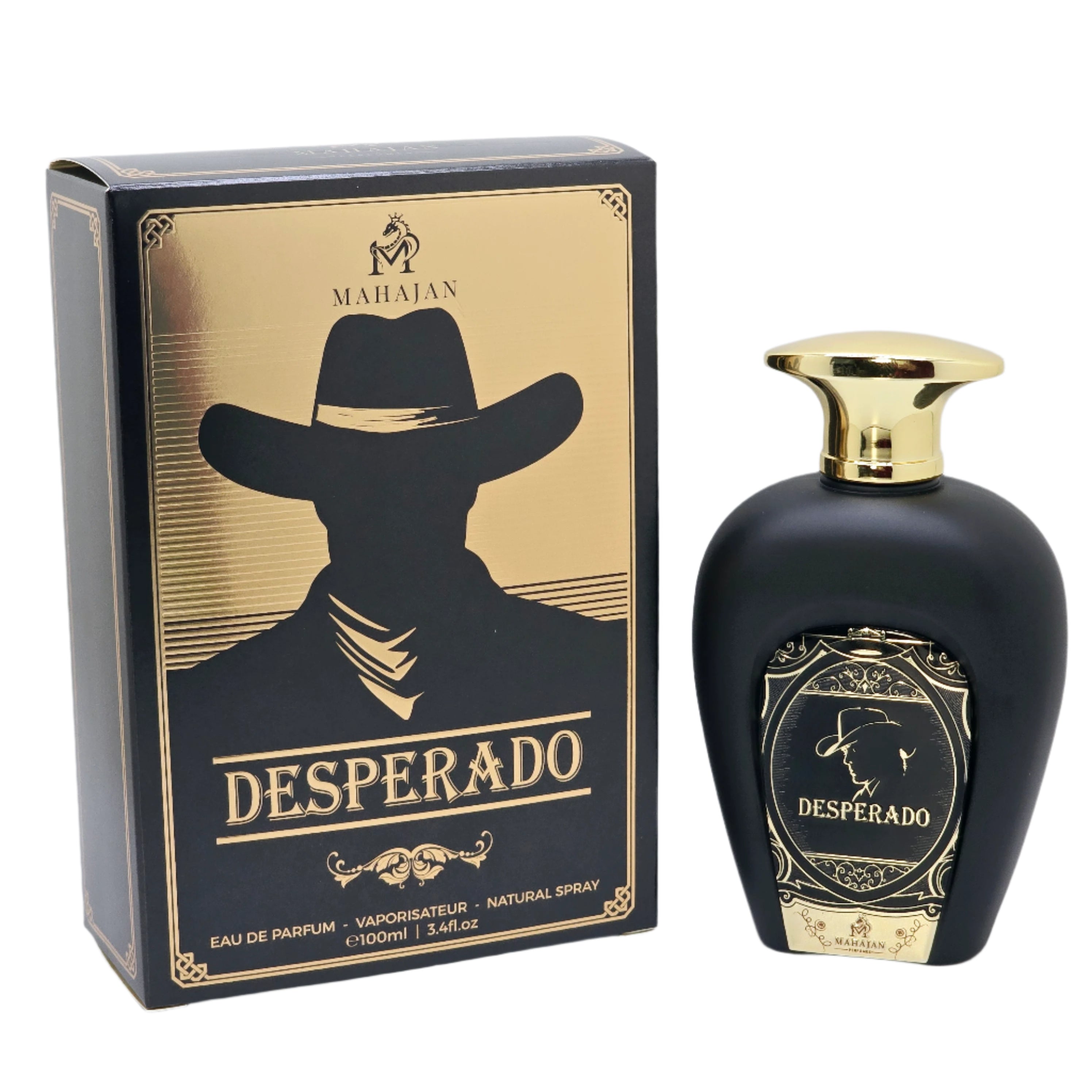 Mahajan Desperado Eau de Parfum Powerful & Seductive Men’s Spicy Woody & Sweet Fragrance for Day & Night Long-Lasting Luxury Perfume 3.4oz