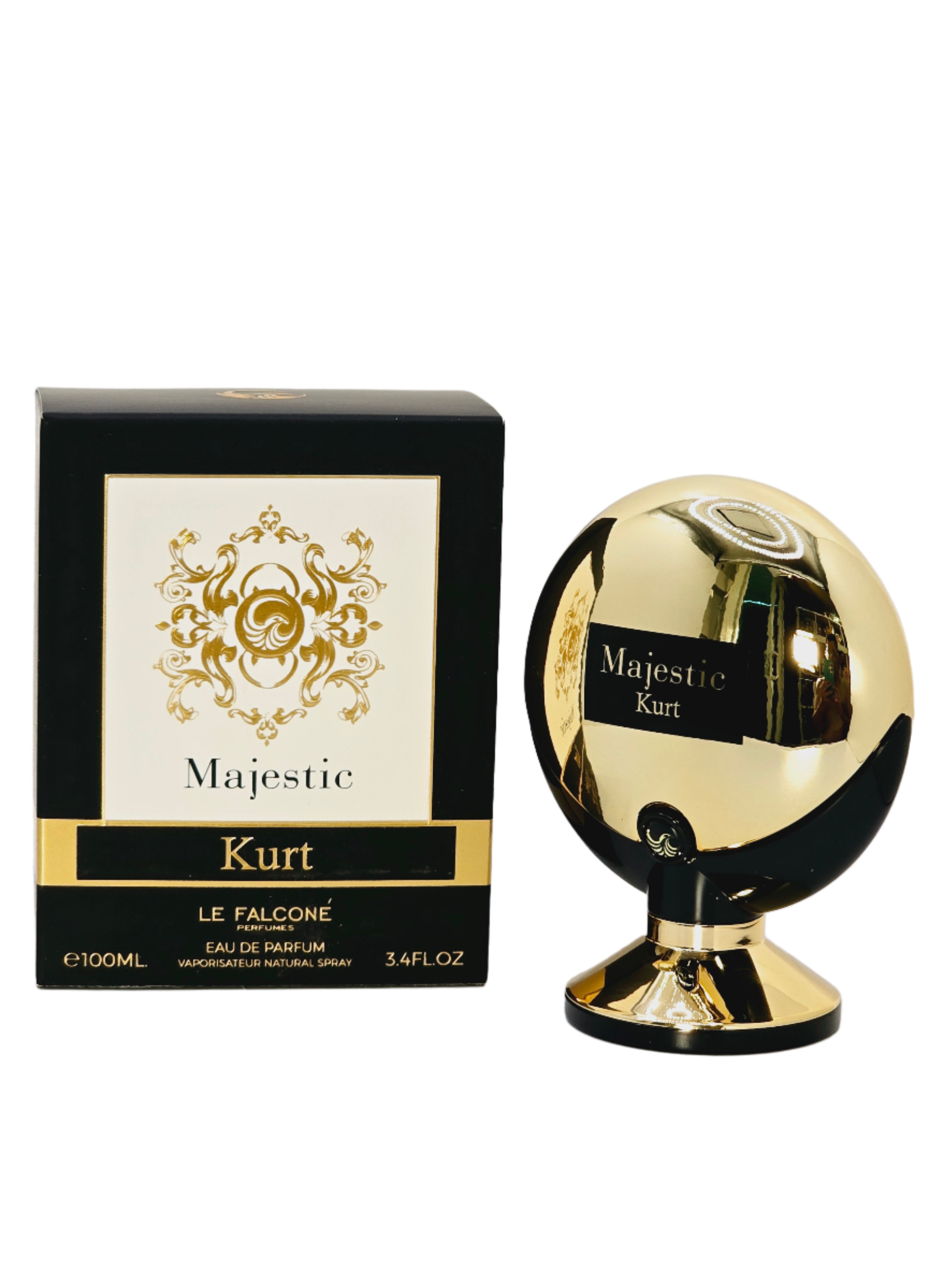 Majestic Kurt Eau De Parfum For Men By Le Falcone 3.4oz/100ml Super Rich Amazing Bergamot Floral Vanilla Cyclamen Caramel