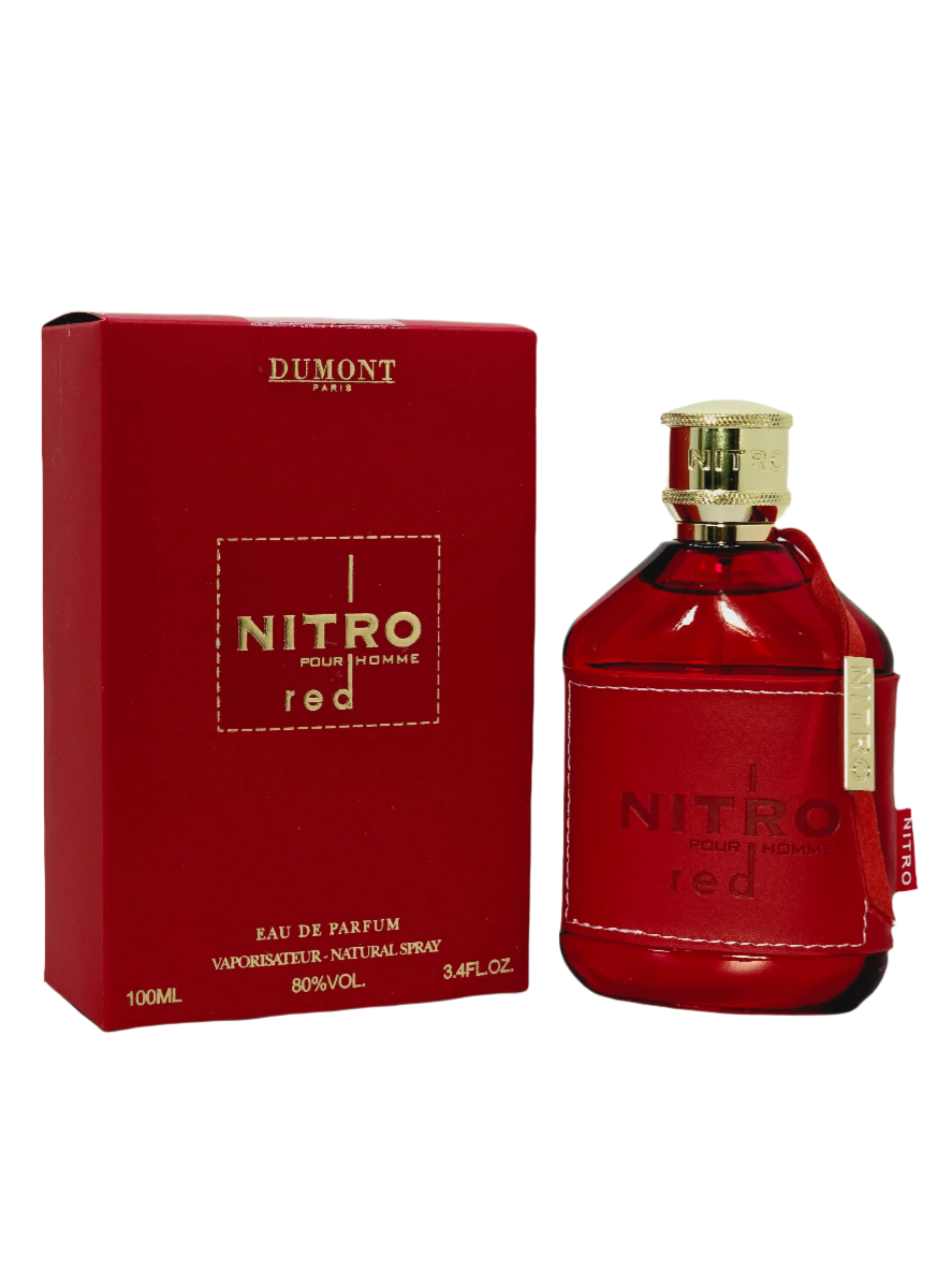 Nitro Red Eau De Parfum For Men By Dumont Spray 3.4oz/100ml Cedar Amber Patchouli Apple