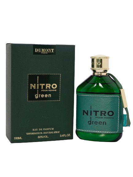 Travel Sample Tester 5ML Nitro Green Eau De Parfum By Dumont For Men Amber Woody Warm Spicy Powdery Vanilla Fresh Leather Lavender - Image 14