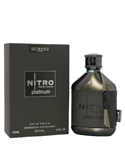 Nitro Platinum Men’s Eau De Parfum 3.4 oz Patchoulli Amber Pineapple Lavender Musk
