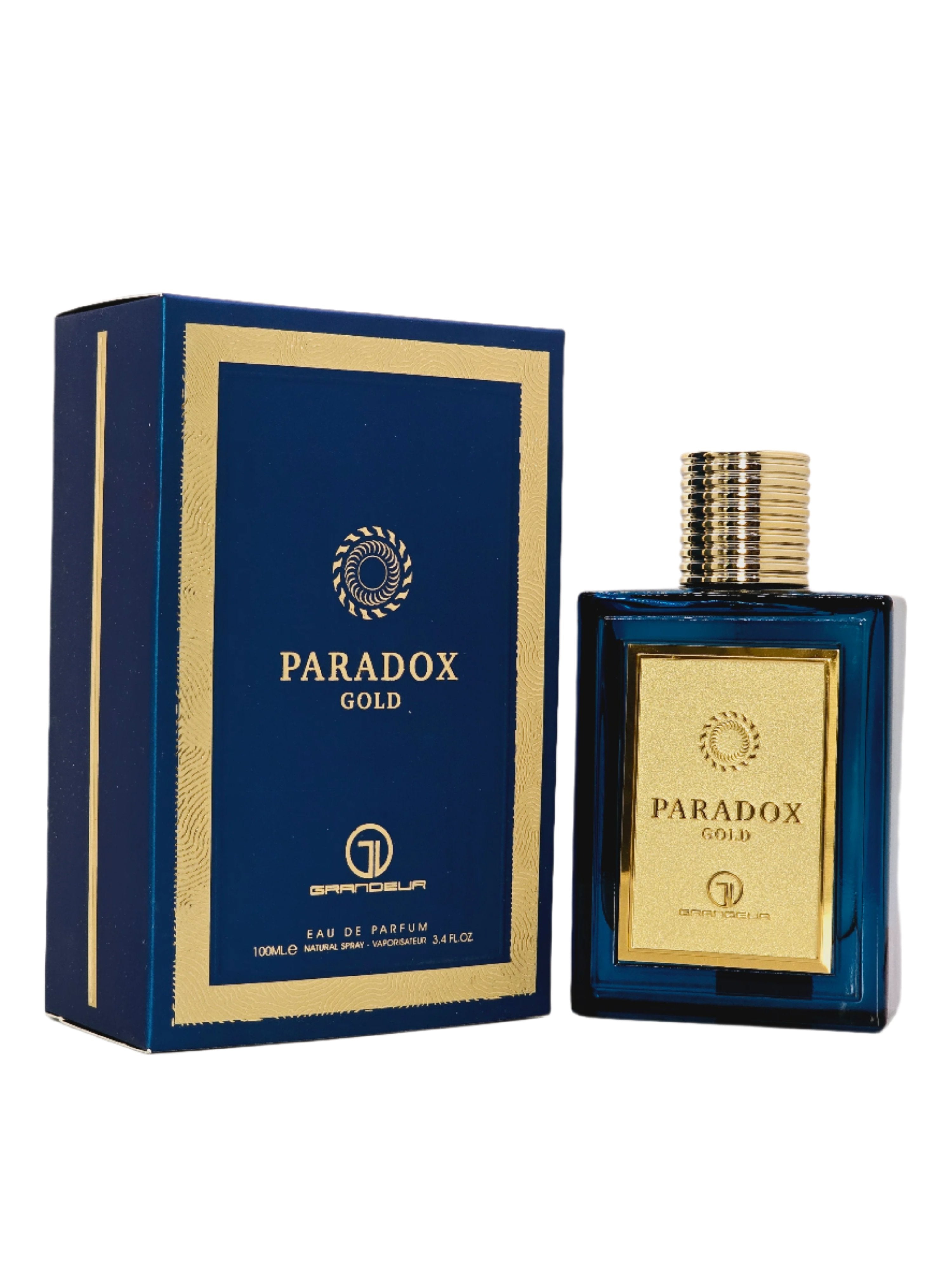 Paradox Gold For Men By Grandeur Eau De Parfum 3.4oz/100ml Cedar Vanilla Vetiver Tonka