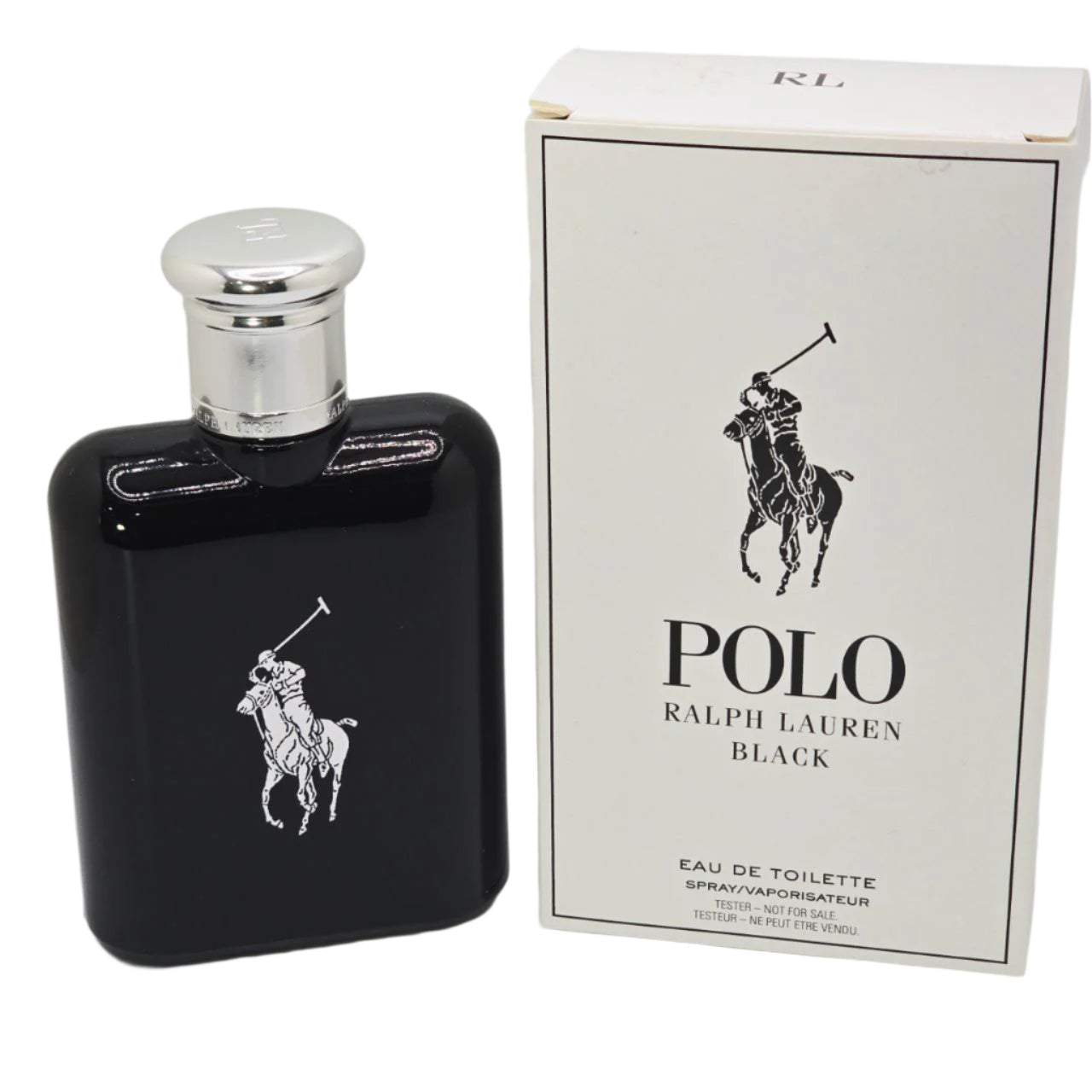 Ralph Lauren Polo Black Men Eau De Toilette 4.2 oz / 125 ml Spray (Tester)