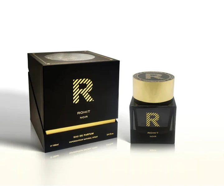 Rohit Noir Eau De Parfum For Men Spray 3.4 oz Fragrances Bergamot Vanilla Lemon
