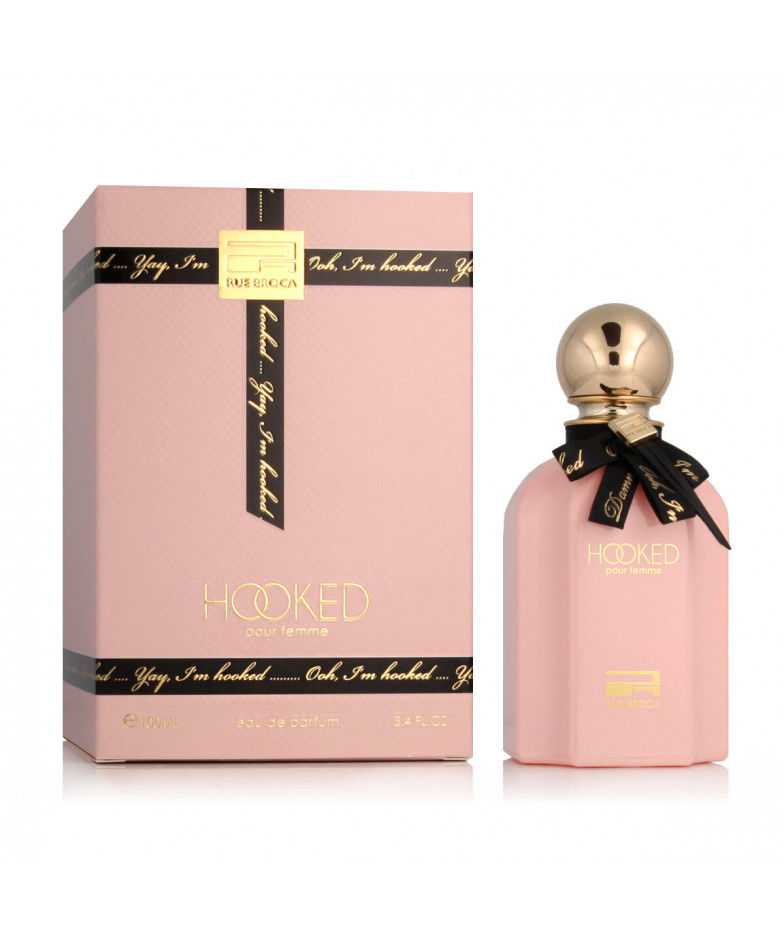 Hooked Pour Femme By Rue Broca For Women 3.4 Oz Fruity Rose Woody Musky Sweet Amber Powdery Earthy Aromatic Floral