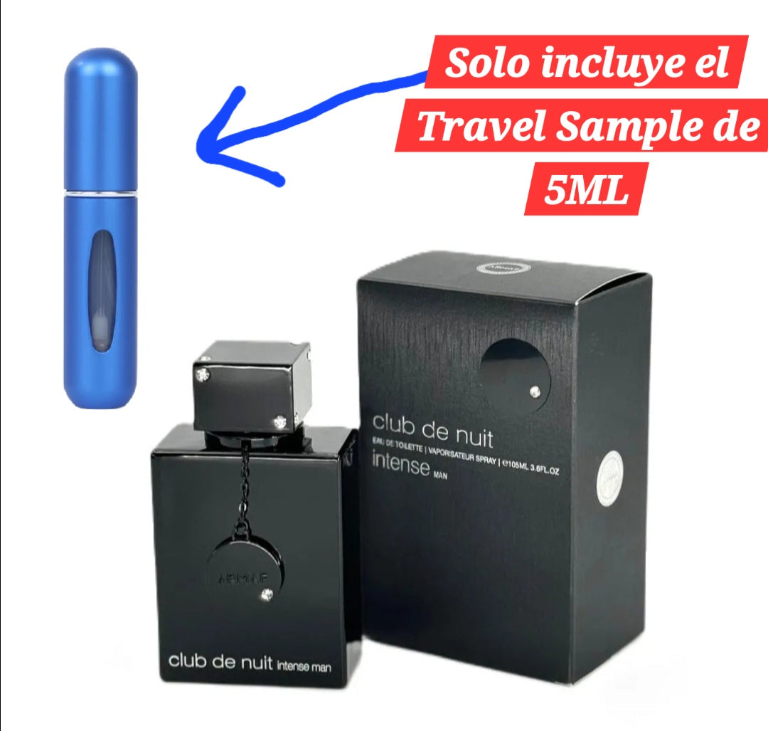 TRAVEL SAMPLE 5ml La Bestia Negra Club De Nuit Intense Men By Armaf
