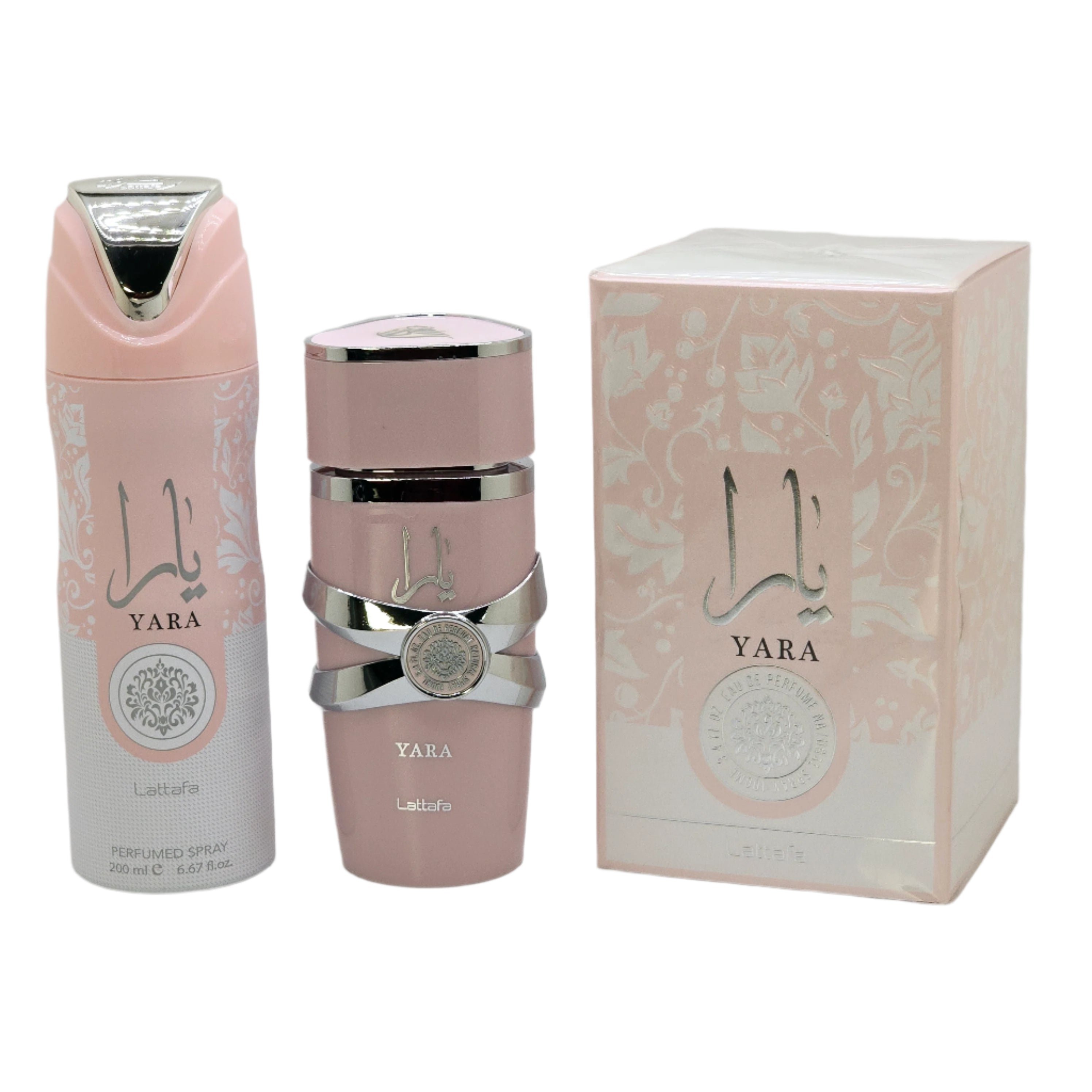 Set Yara Eau De Parfum 3.4oz/100ml & Yara Perfume Spray Corporal 200ml/6.67oz