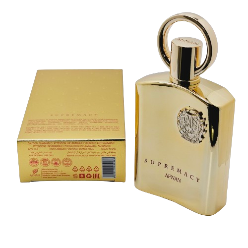 Supremacy Gold By Afnan Unisex 3.4 Oz Powdery Vainilla Iris Woody Oud Violet - Image 6