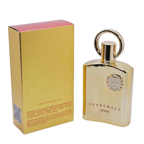 Supremacy Gold By Afnan Unisex 3.4 Oz Powdery Vainilla Iris Woody Oud Violet - Image 3