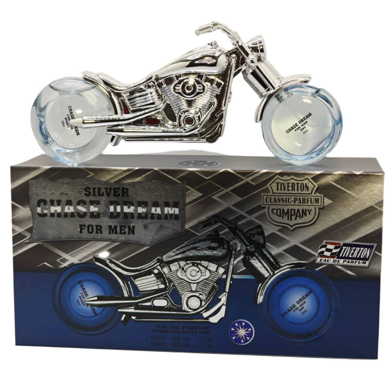 Tiverton Silver Chase Dream Motorcycle Set For Him - Image 6