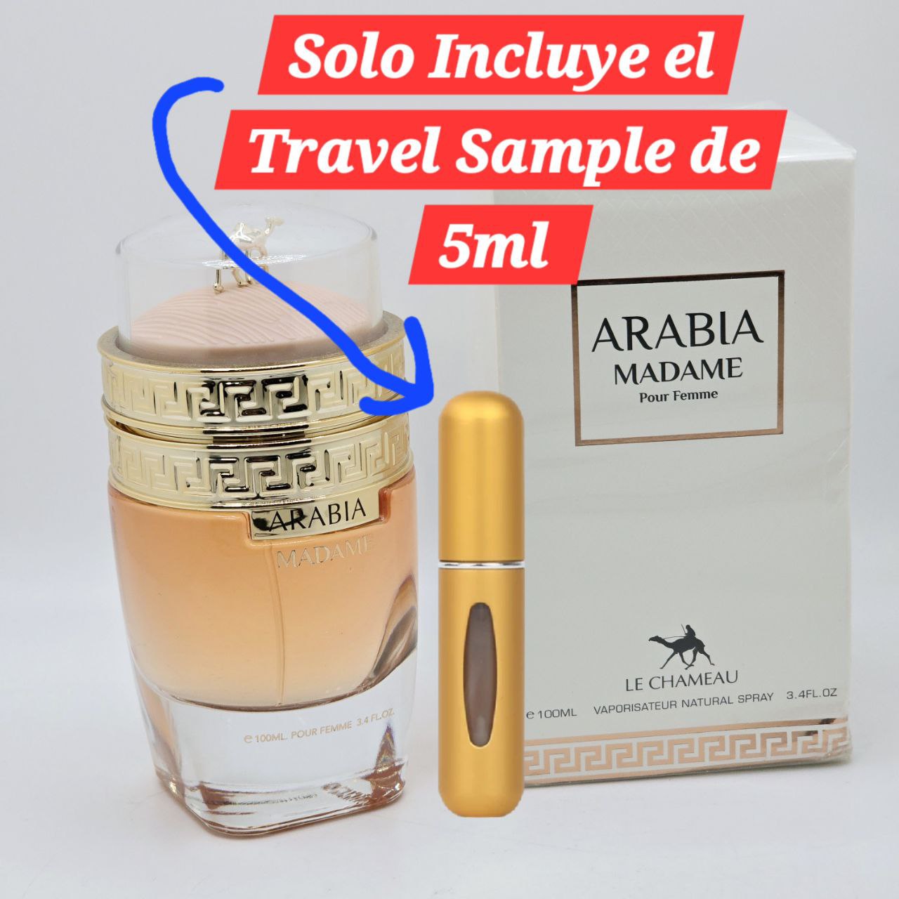Travel Sample Tester 5ML Arabia Madame women’s fragrance Le Chameau By Emper