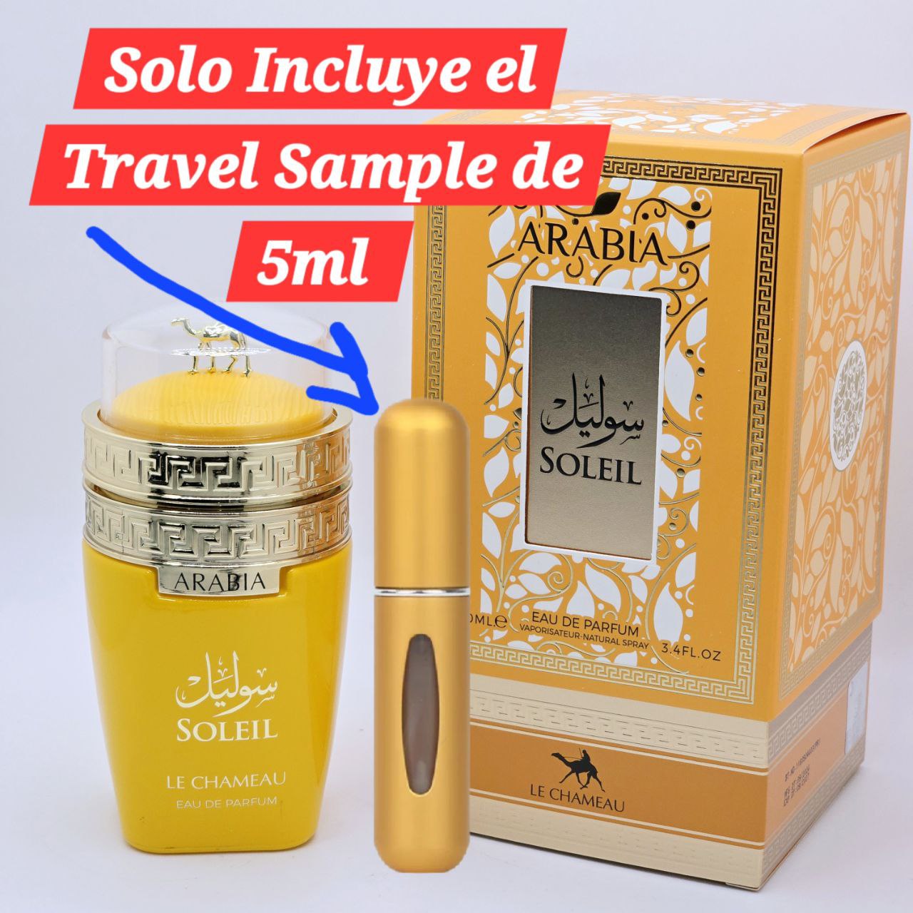 Travel Sample Tester 5ML Arabia Soliel Eau de Parfum Women By Le Chameau By Emper