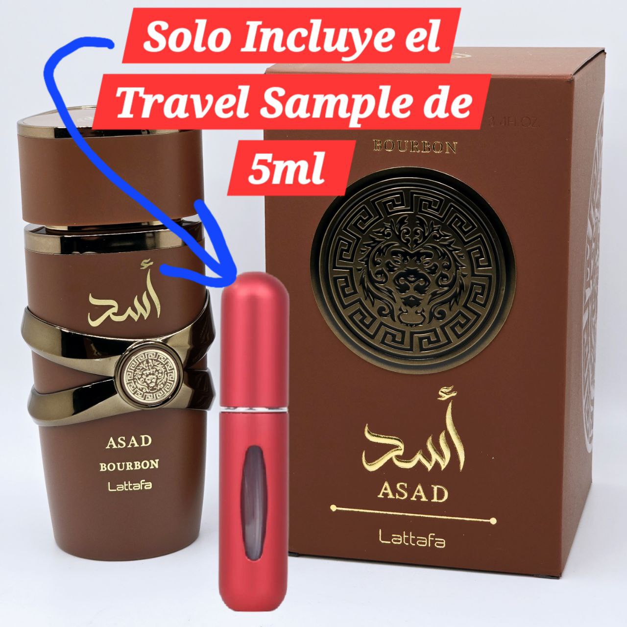 Travel Sample Tester 5ML Asad Bourbon Eau De Parfum Lattafa Perfumes For Men