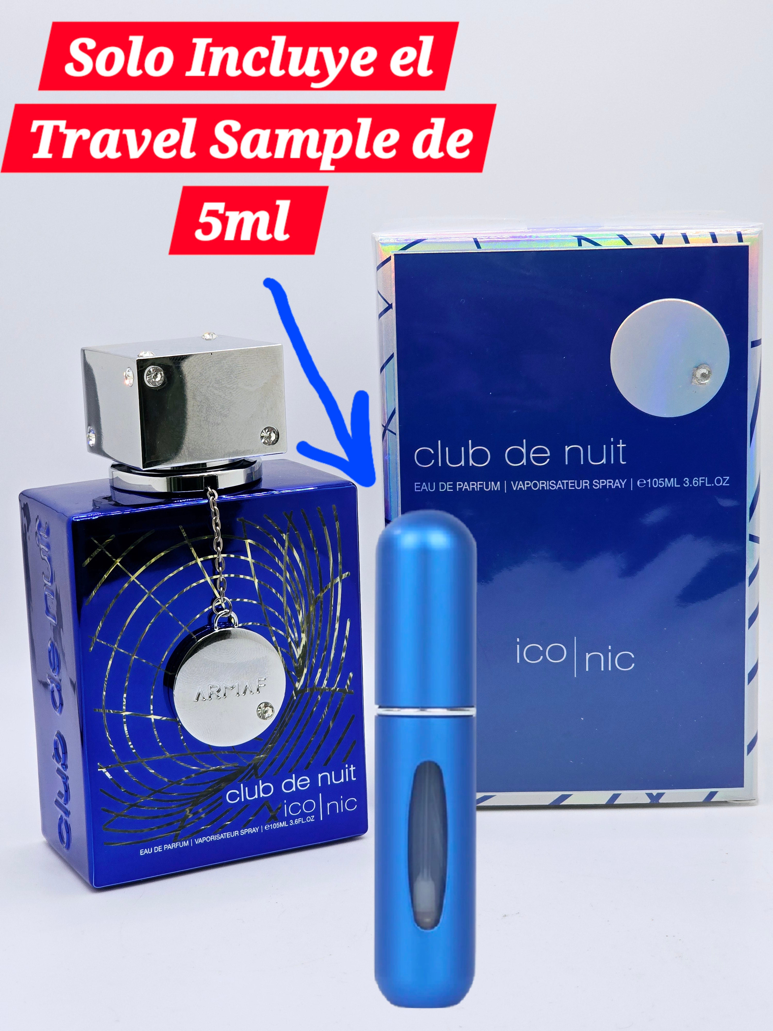 Travel Sample Tester 5ML Iconic Club de Nuit For Men Eau de Parfum By Armaf