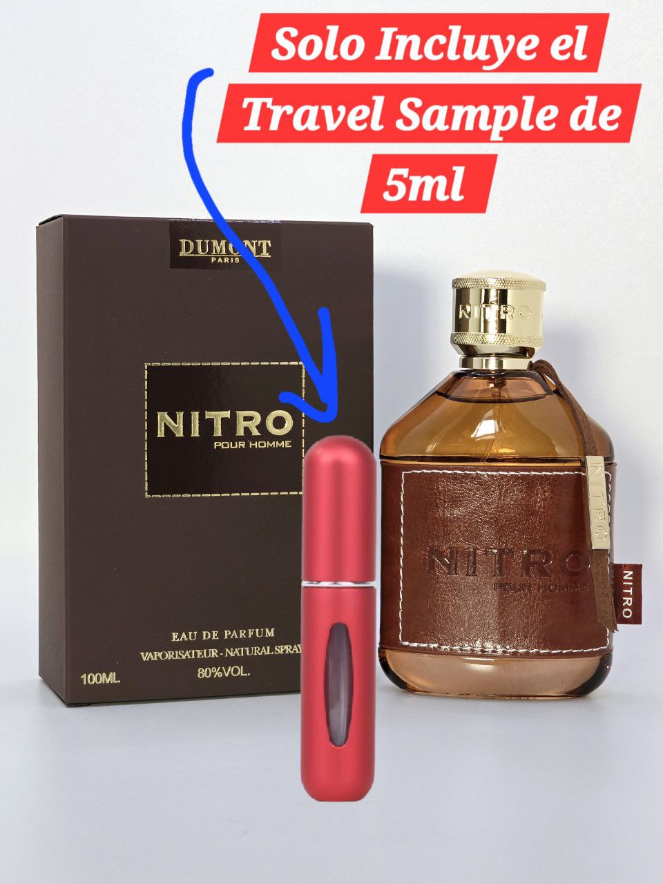Travel Sample Tester 5ML Nitro Pour Homme For Men’s Eau De Parfum By Dumont Fragrances
