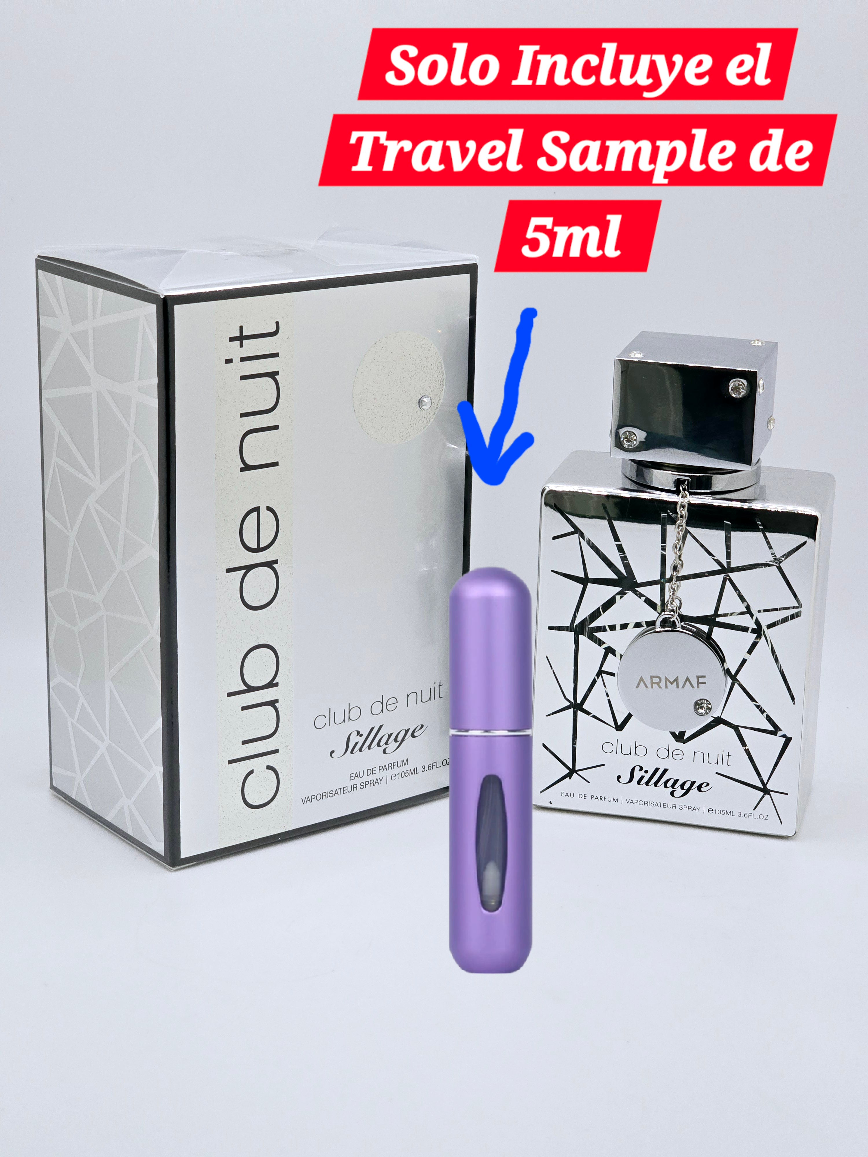 Travel Sample Tester 5ML Sillage Club De Nuit By Armaf Eau De Parfum Men