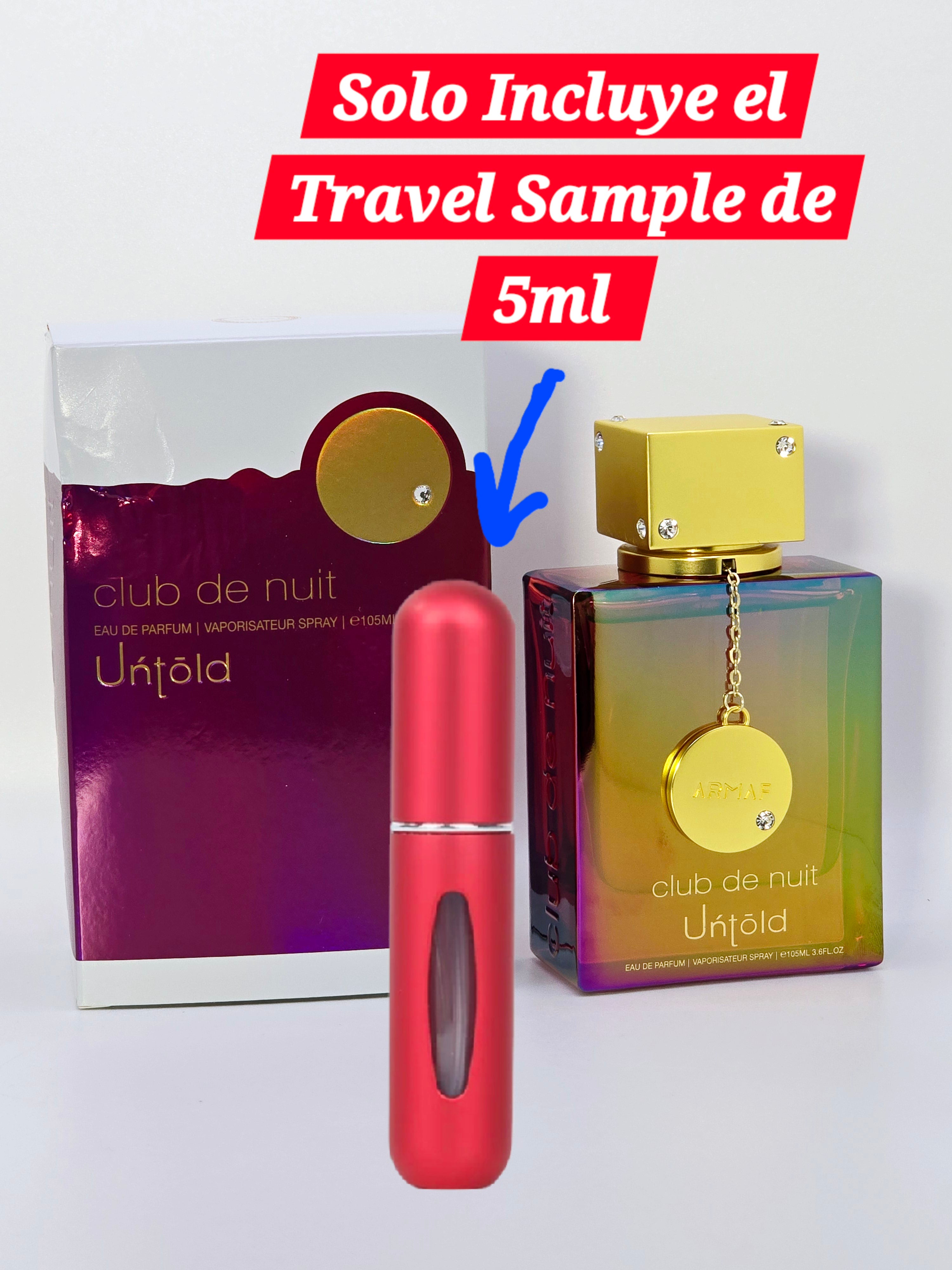 Travel Sample Tester 5ML Untold Club De Nuit By Armaf For Unisex